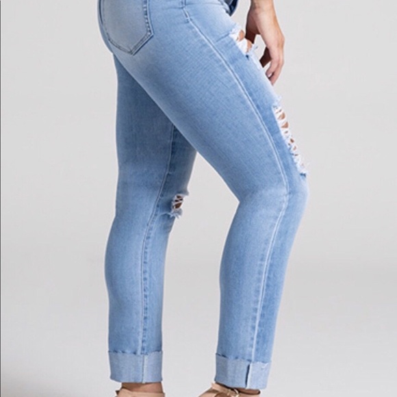 YMI distressed jeans. Very stretchy - Picture 2 of 2